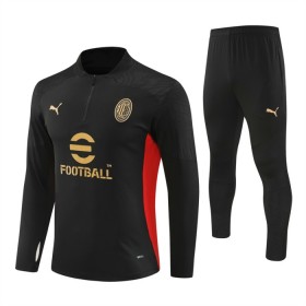 AC Milan Training Huppari 2024-25 Neljännes-Zip Musta - Miesten